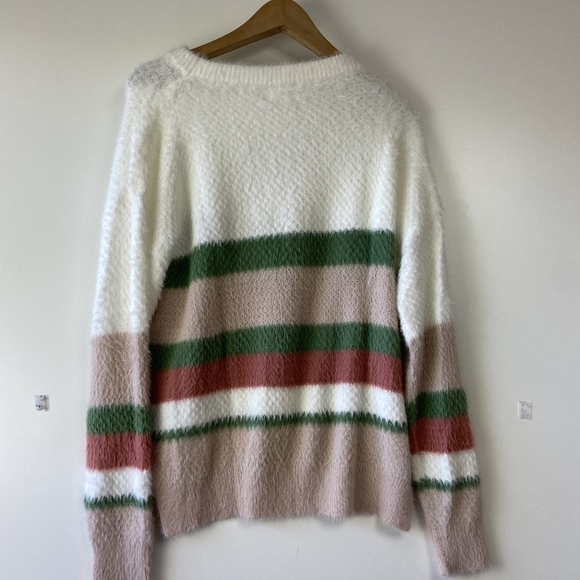 All In Favor striped multicolor knit cozy sweater - Picture 6 of 6